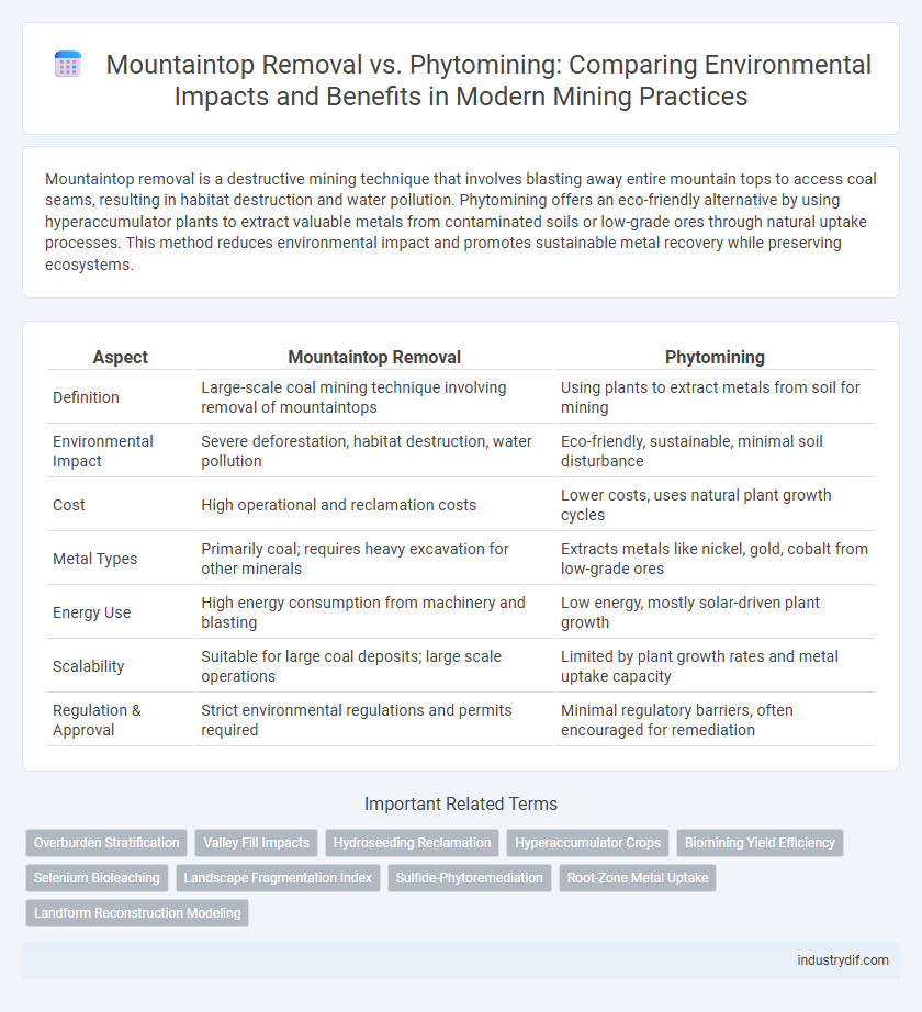 Mountaintop Removal vs. Phytomining: Comparing Environmental Impacts and Benefits in Modern Mining Practices