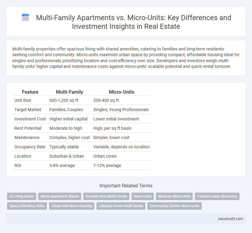 Multi-Family Apartments vs. Micro-Units: Key Differences and Investment Insights in Real Estate