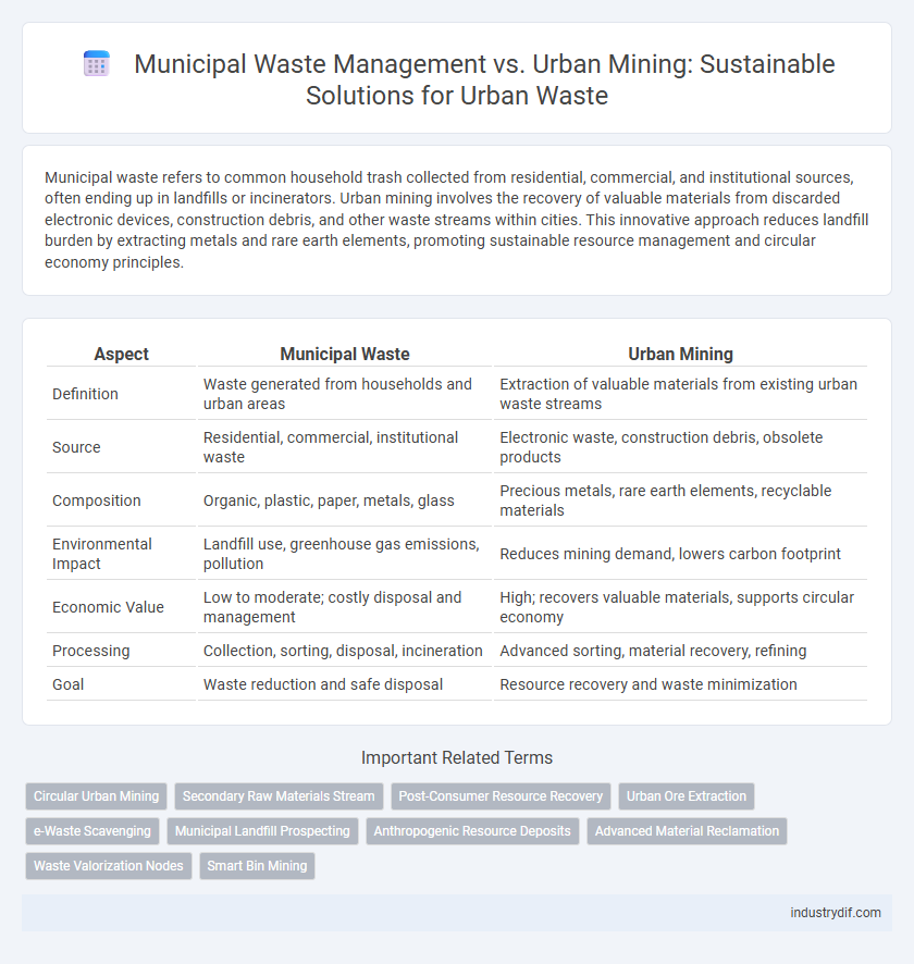 Municipal Waste Management vs. Urban Mining: Sustainable Solutions for Urban Waste