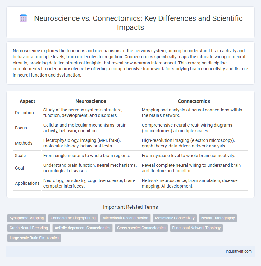 Neuroscience vs. Connectomics: Key Differences and Scientific Impacts