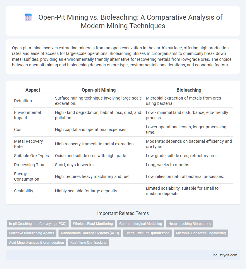 Open-Pit Mining vs. Bioleaching: A Comparative Analysis of Modern Mining Techniques
