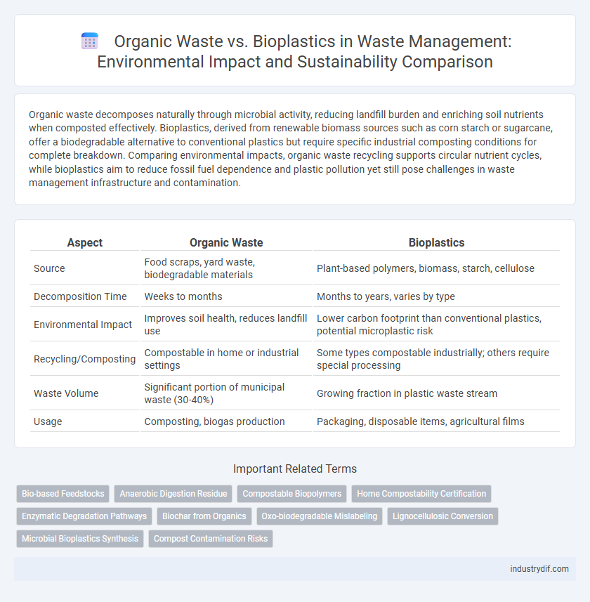 Organic Waste vs. Bioplastics in Waste Management: Environmental Impact and Sustainability Comparison