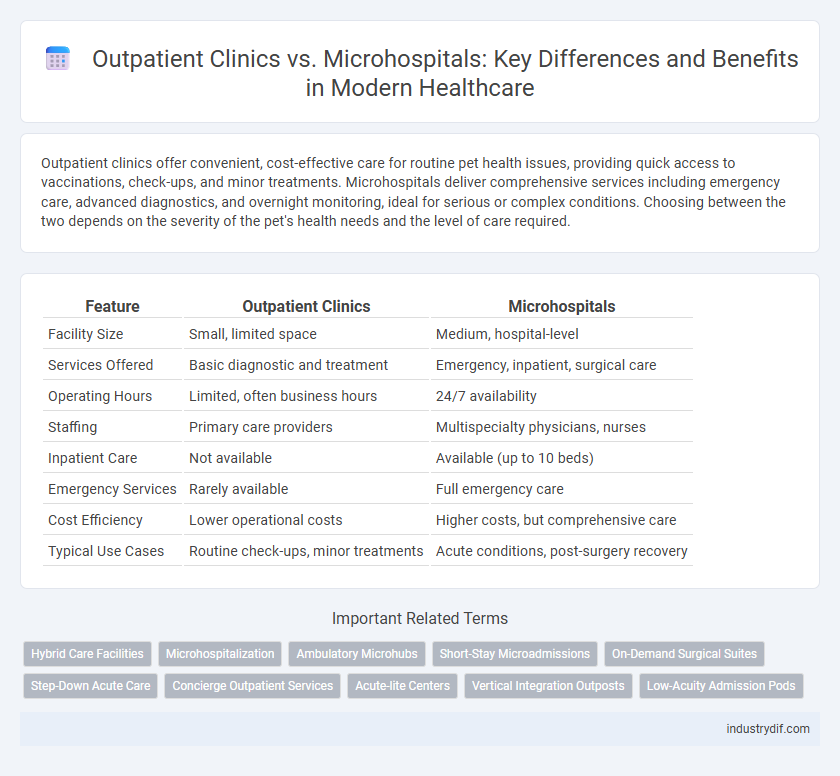 Outpatient Clinics vs. Microhospitals: Key Differences and Benefits in Modern Healthcare