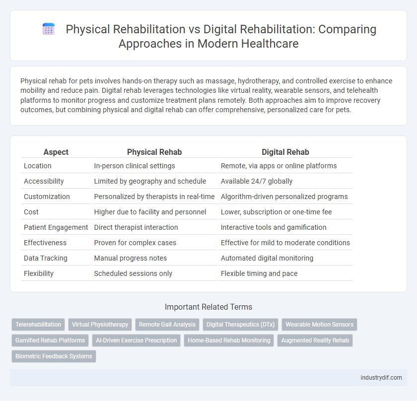 Physical Rehabilitation vs Digital Rehabilitation: Comparing Approaches in Modern Healthcare
