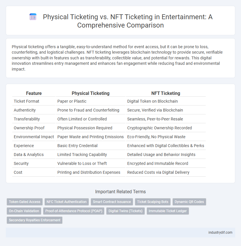 Physical Ticketing vs. NFT Ticketing in Entertainment: A Comprehensive Comparison