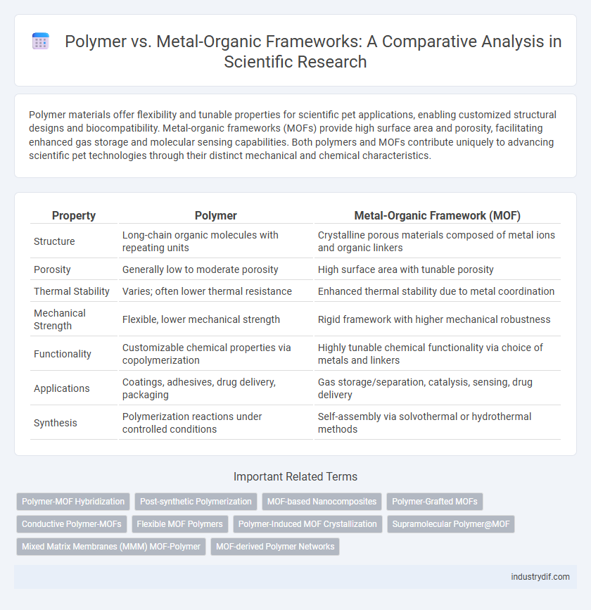 Polymer vs. Metal-Organic Frameworks: A Comparative Analysis in Scientific Research