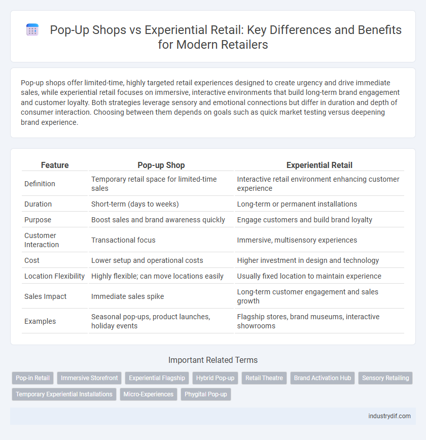 Pop-Up Shops vs Experiential Retail: Key Differences and Benefits for Modern Retailers