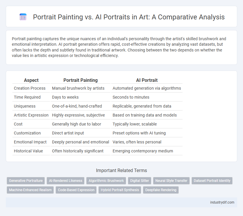 Portrait Painting vs. AI Portraits in Art: A Comparative Analysis