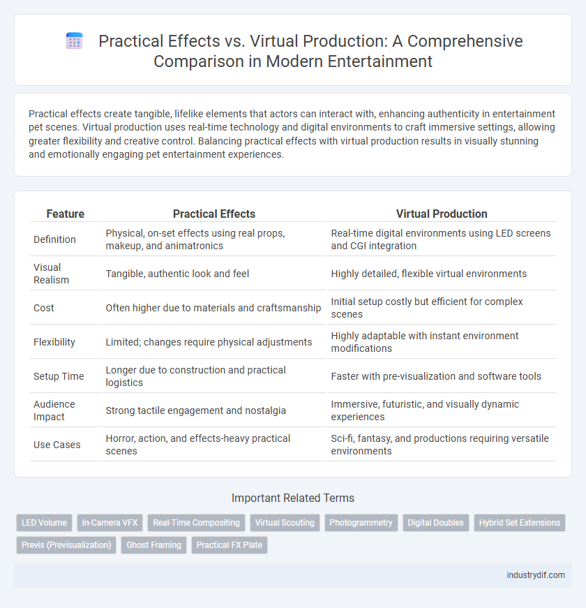 Practical Effects vs. Virtual Production: A Comprehensive Comparison in Modern Entertainment