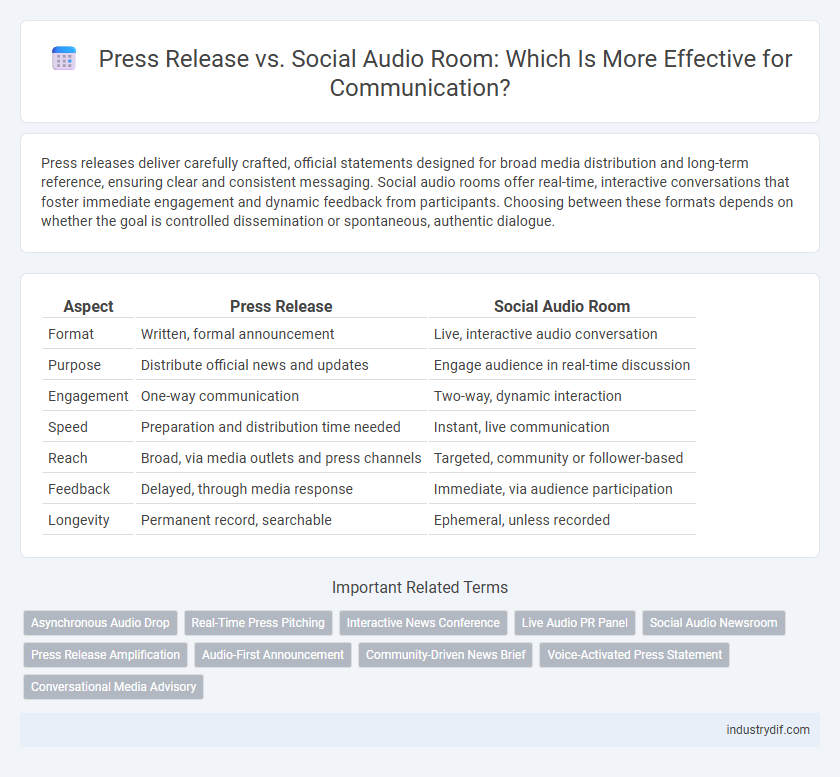 Press Release vs. Social Audio Room: Which Is More Effective for Communication?