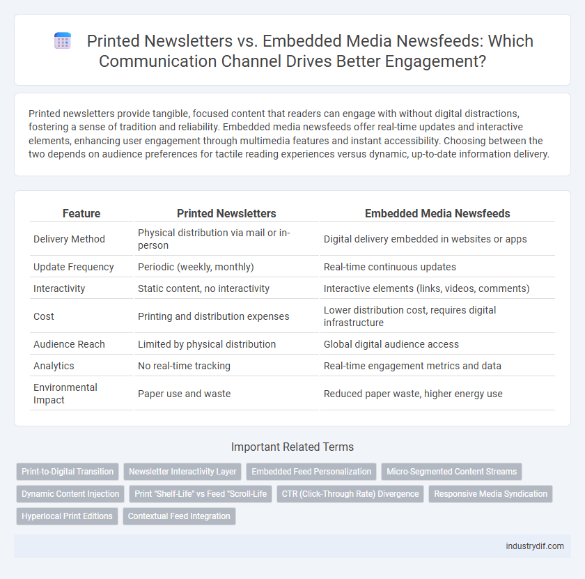Printed Newsletters vs. Embedded Media Newsfeeds: Which Communication Channel Drives Better Engagement?