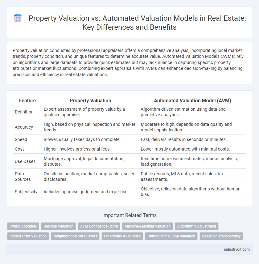 Property Valuation vs. Automated Valuation Models in Real Estate: Key Differences and Benefits