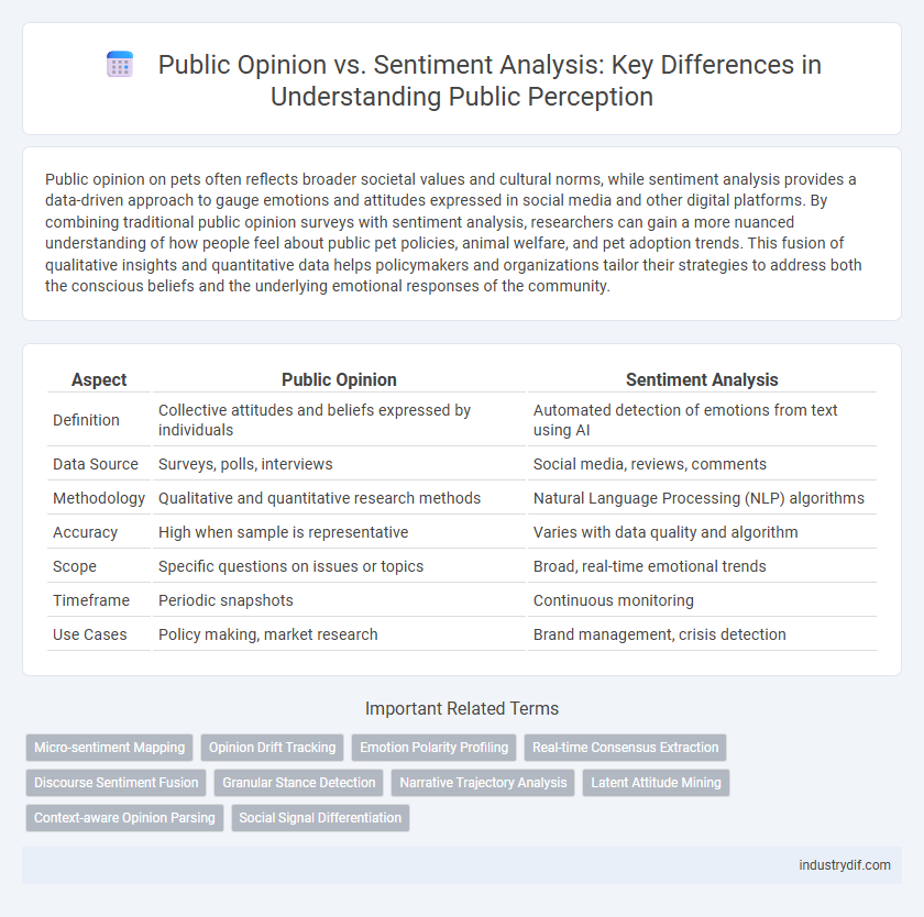 Public Opinion vs. Sentiment Analysis: Key Differences in Understanding Public Perception