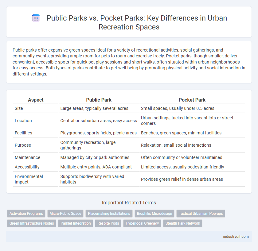 Public Parks vs. Pocket Parks: Key Differences in Urban Recreation Spaces