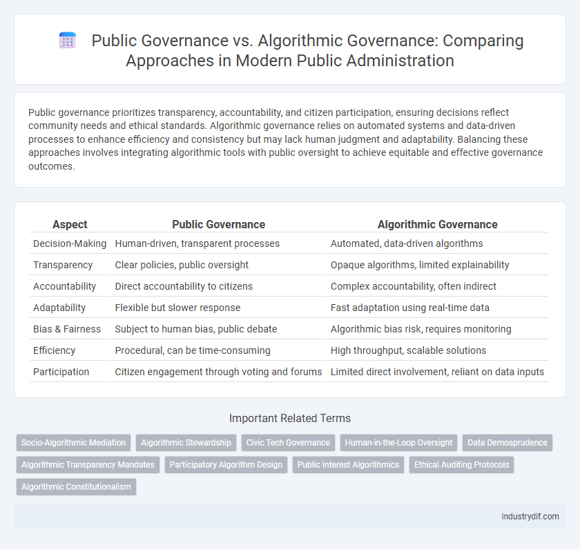 Public Governance vs. Algorithmic Governance: Comparing Approaches in Modern Public Administration