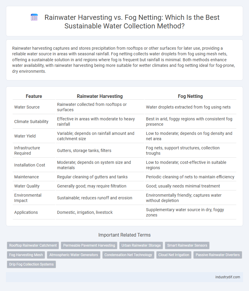 Rainwater Harvesting vs. Fog Netting: Which Is the Best Sustainable Water Collection Method?