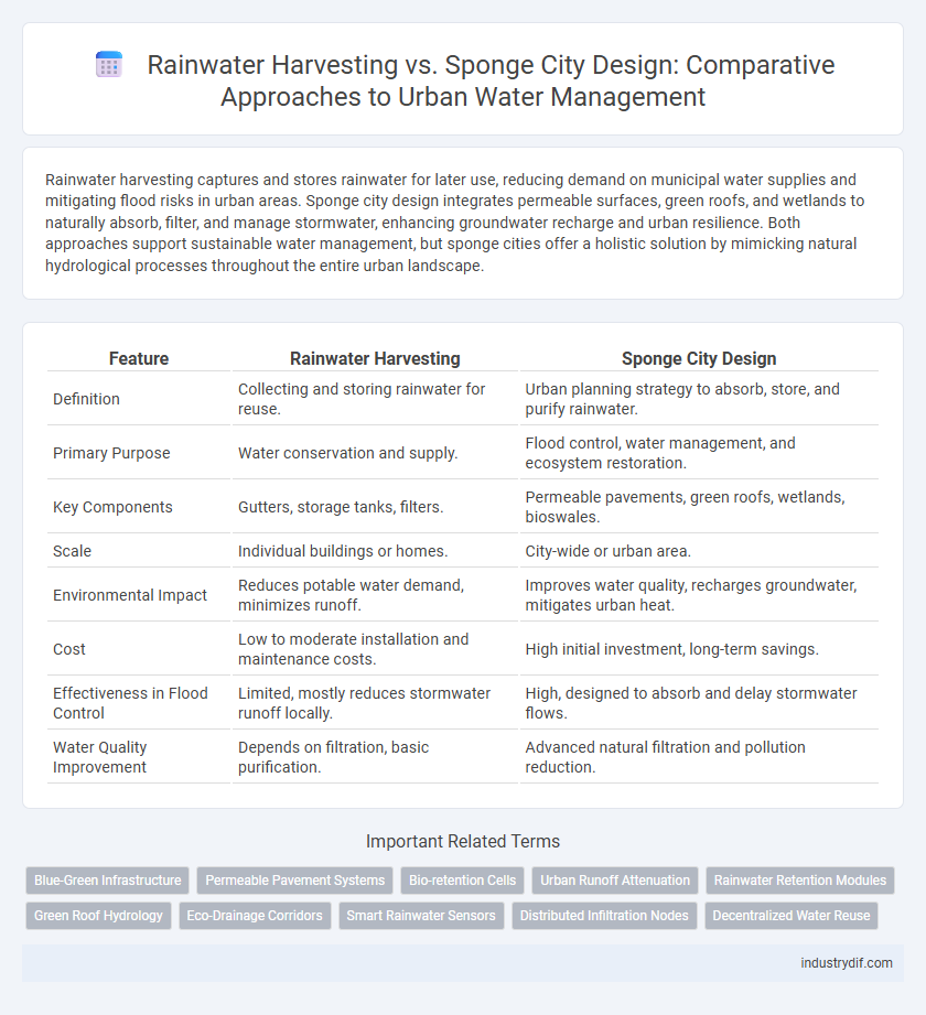 Rainwater Harvesting vs. Sponge City Design: Comparative Approaches to Urban Water Management