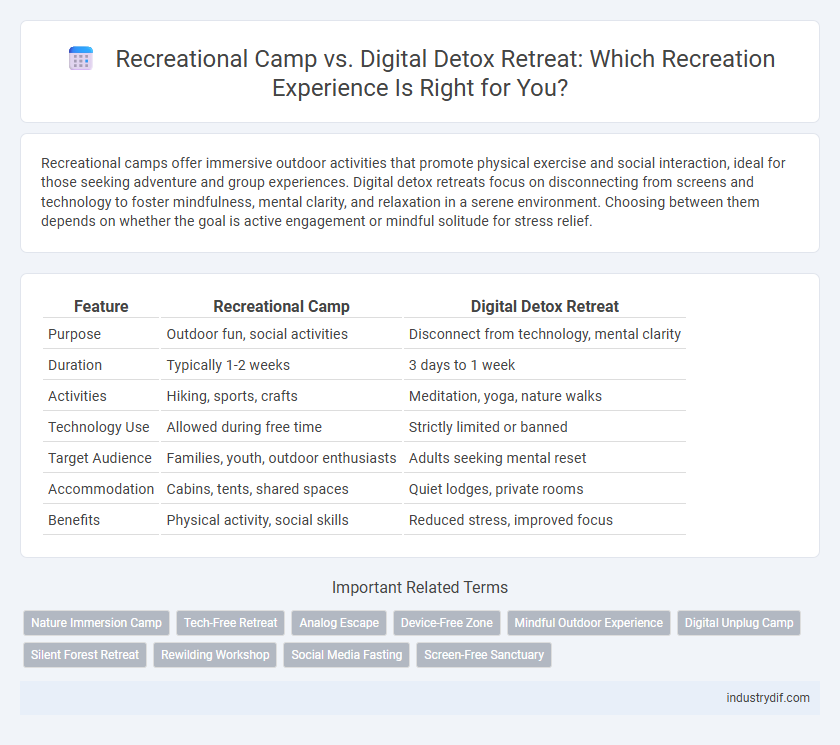 Recreational Camp vs. Digital Detox Retreat: Which Recreation Experience Is Right for You?