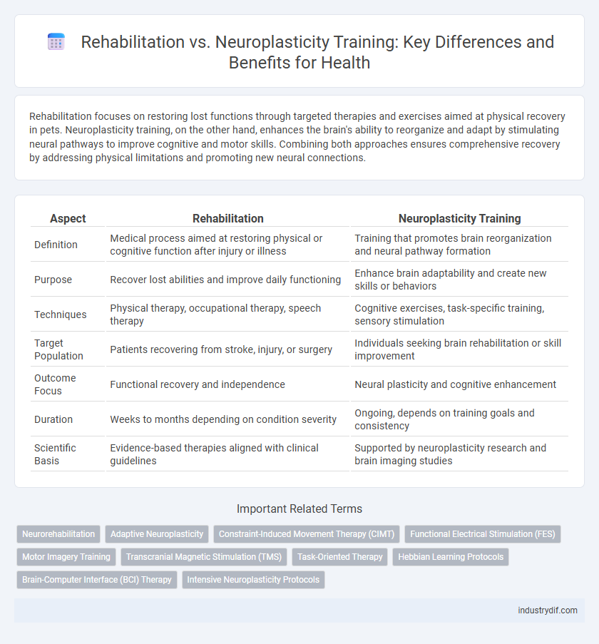 Rehabilitation vs. Neuroplasticity Training: Key Differences and Benefits for Health