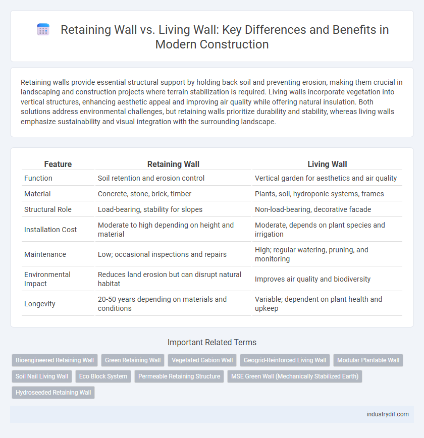 Retaining Wall vs. Living Wall: Key Differences and Benefits in Modern Construction