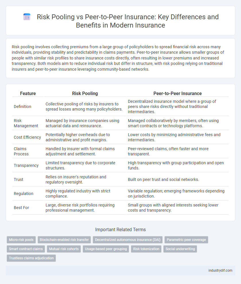 Risk Pooling vs Peer-to-Peer Insurance: Key Differences and Benefits in Modern Insurance