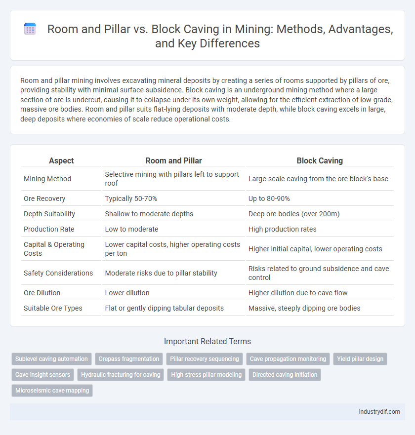 Room and Pillar vs. Block Caving in Mining: Methods, Advantages, and Key Differences
