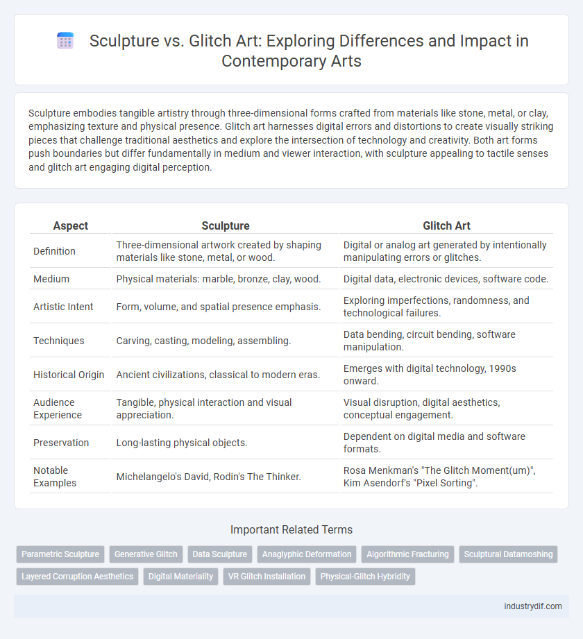 Sculpture vs. Glitch Art: Exploring Differences and Impact in Contemporary Arts
