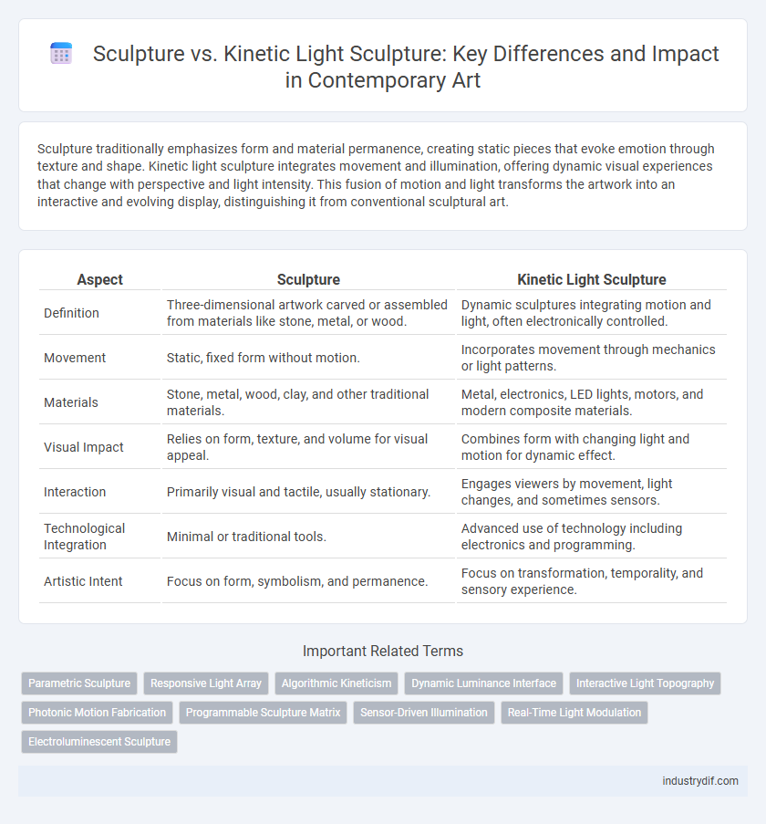 Sculpture vs. Kinetic Light Sculpture: Key Differences and Impact in Contemporary Art
