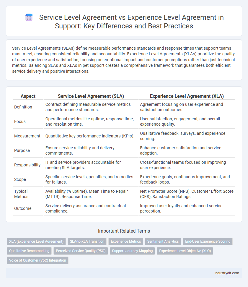 Service Level Agreement vs Experience Level Agreement in Support: Key Differences and Best Practices