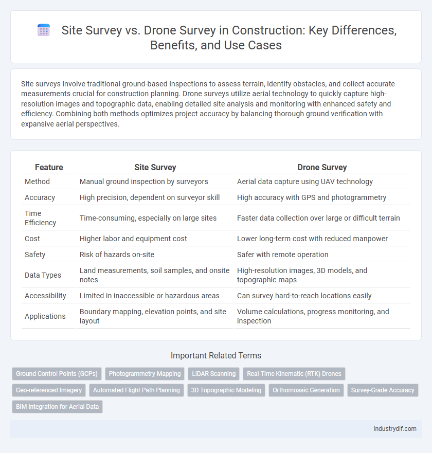 Site Survey vs. Drone Survey in Construction: Key Differences, Benefits, and Use Cases