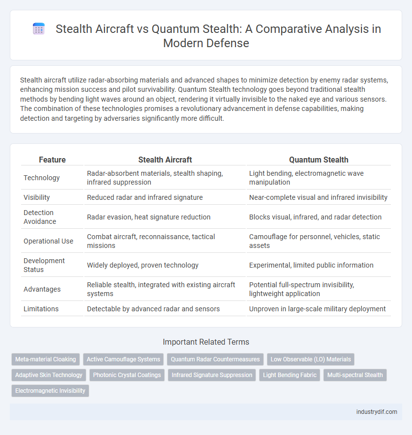 Stealth Aircraft vs Quantum Stealth: A Comparative Analysis in Modern Defense