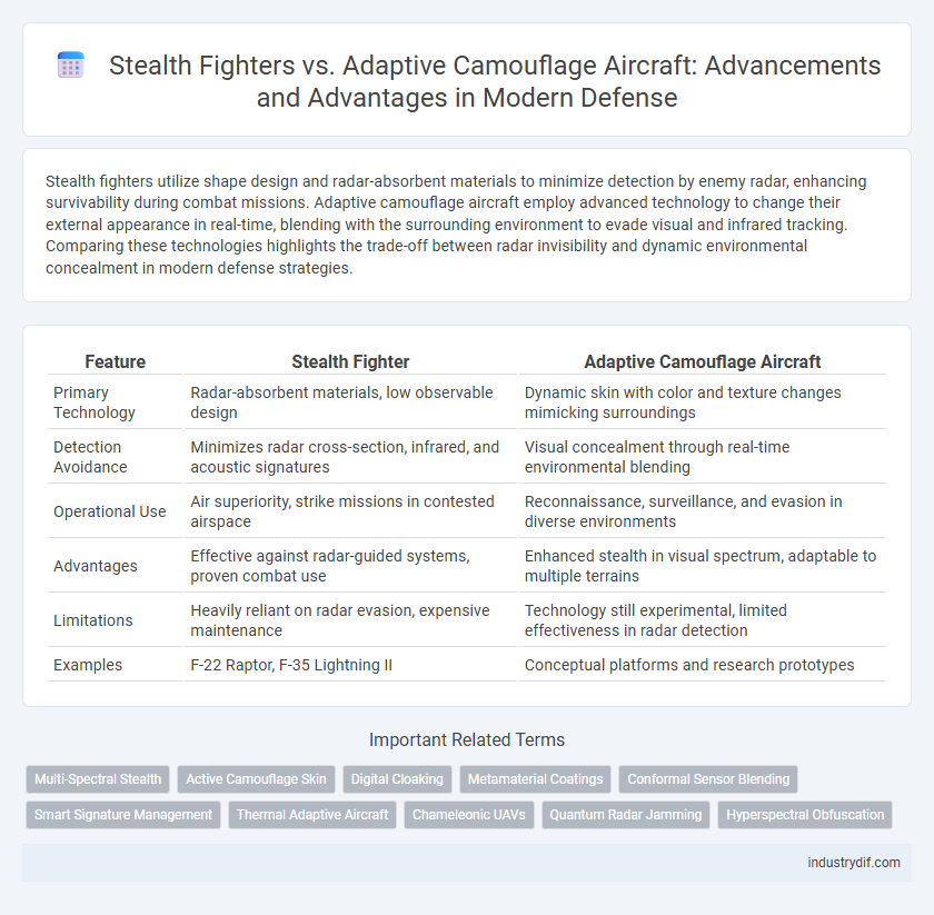 Stealth Fighters vs. Adaptive Camouflage Aircraft: Advancements and Advantages in Modern Defense
