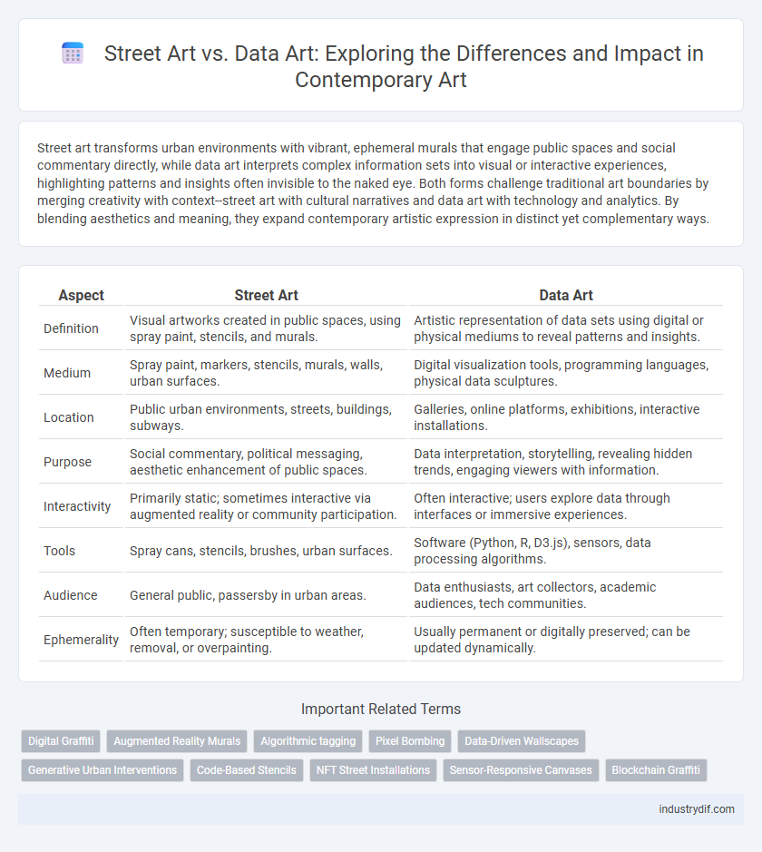 Street Art vs. Data Art: Exploring the Differences and Impact in Contemporary Art