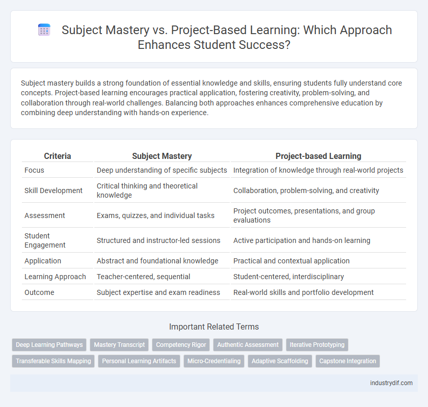 Subject Mastery vs. Project-Based Learning: Which Approach Enhances Student Success?