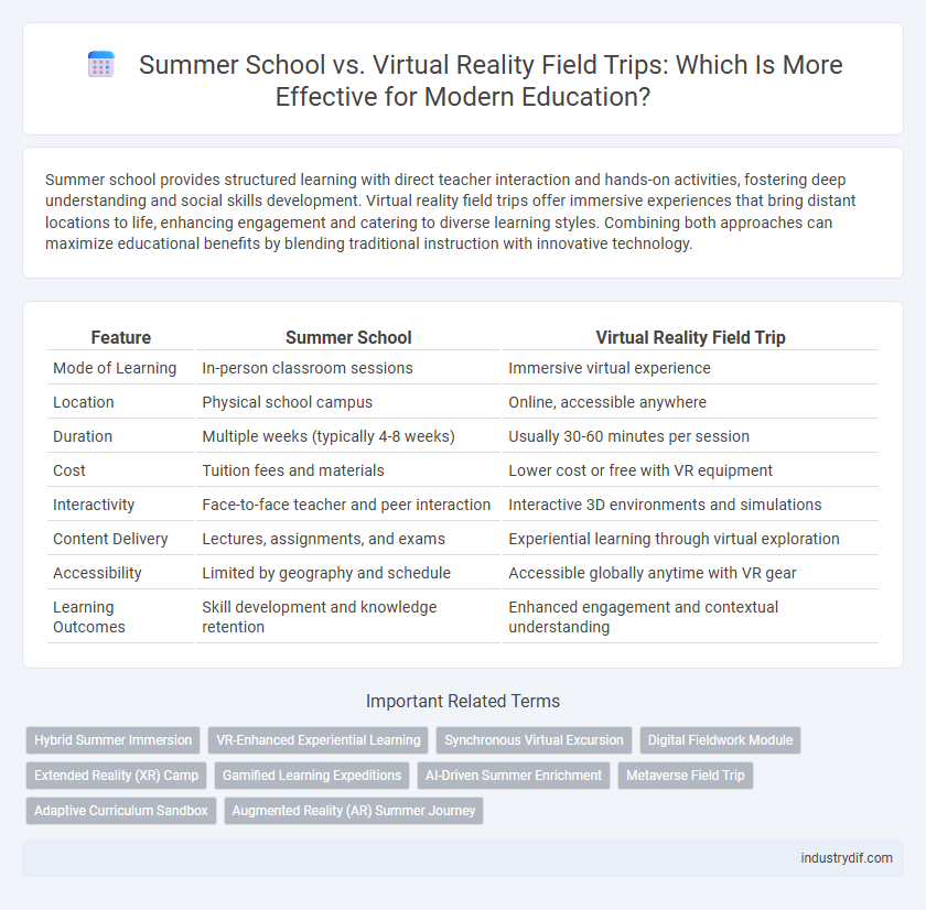 Summer School vs. Virtual Reality Field Trips: Which Is More Effective for Modern Education?