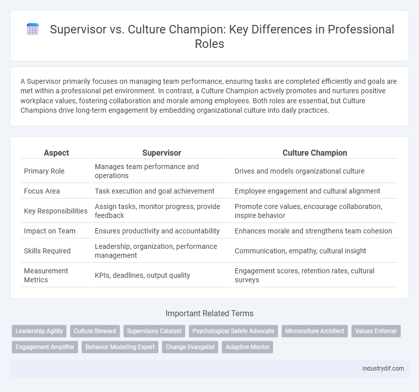 Supervisor vs. Culture Champion: Key Differences in Professional Roles