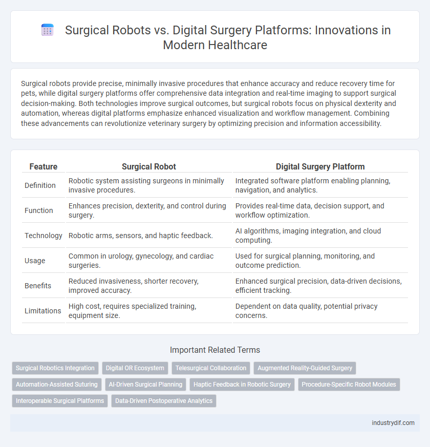 Surgical Robots vs. Digital Surgery Platforms: Innovations in Modern Healthcare