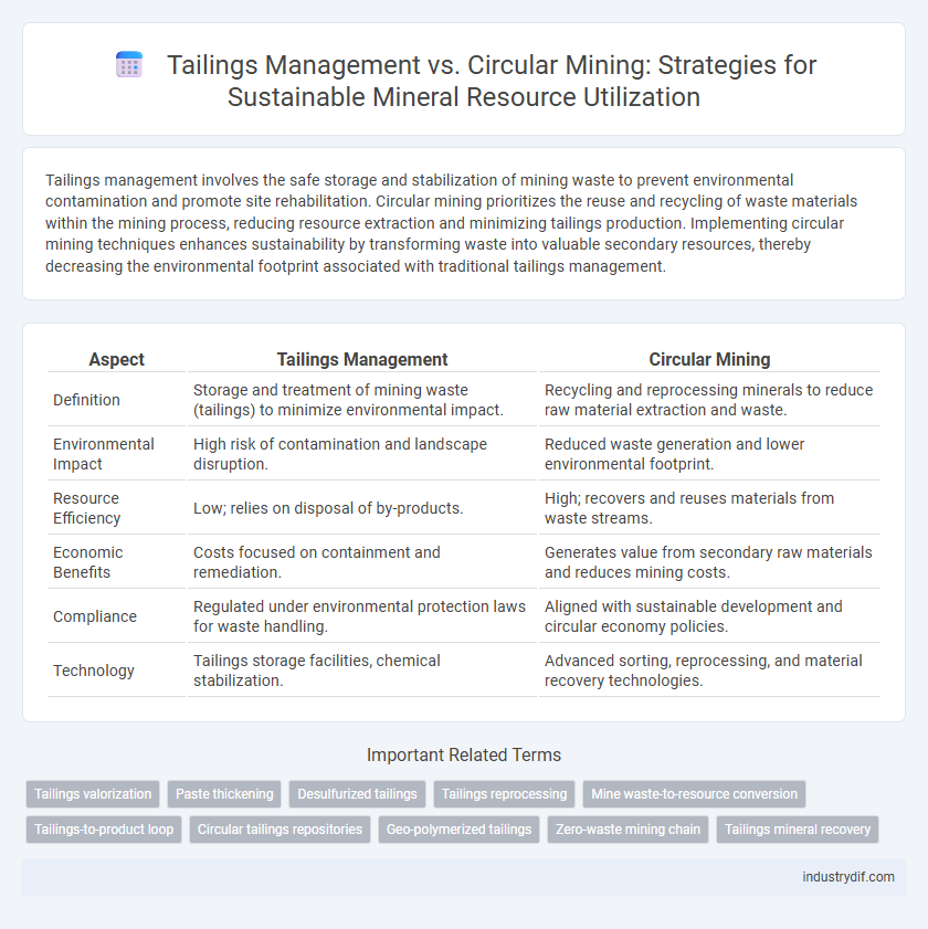 Tailings Management vs. Circular Mining: Strategies for Sustainable Mineral Resource Utilization