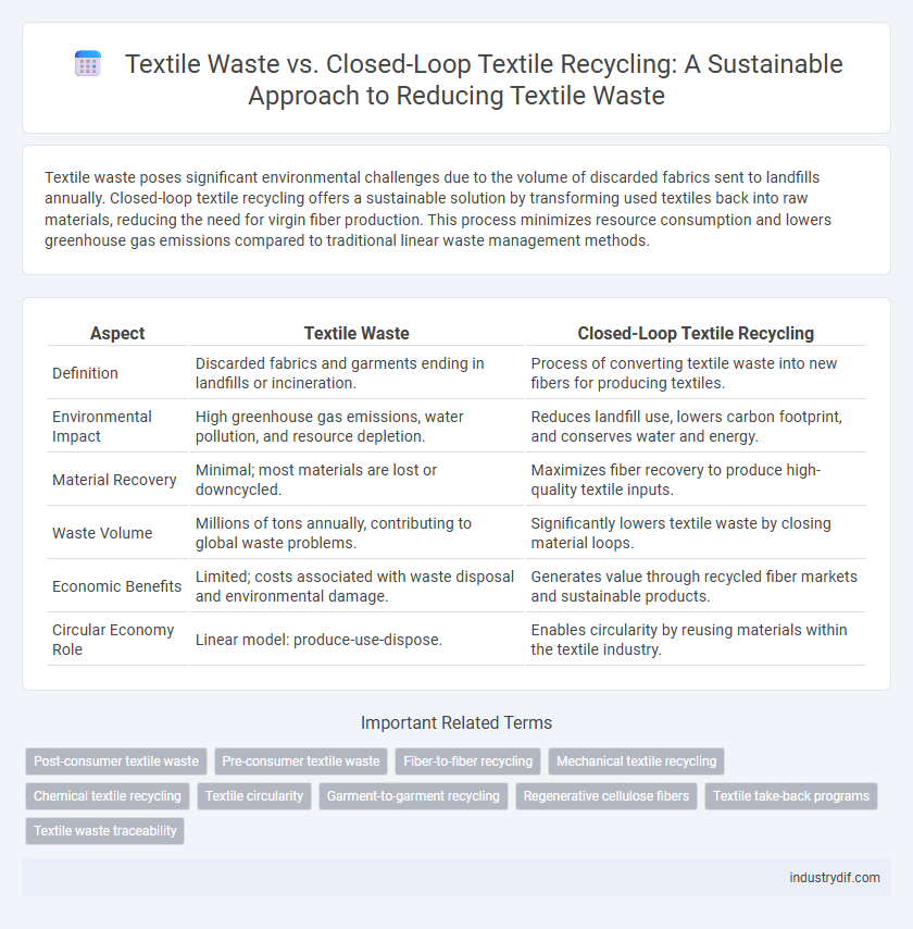 Textile Waste vs. Closed-Loop Textile Recycling: A Sustainable Approach to Reducing Textile Waste