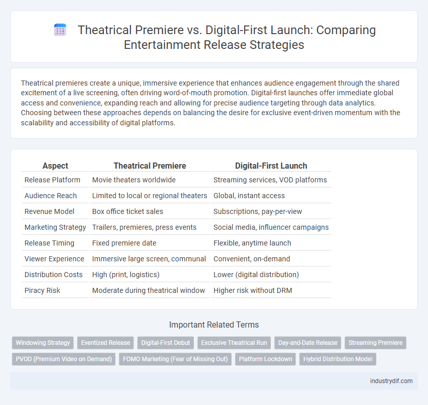 Theatrical Premiere vs. Digital-First Launch: Comparing Entertainment Release Strategies