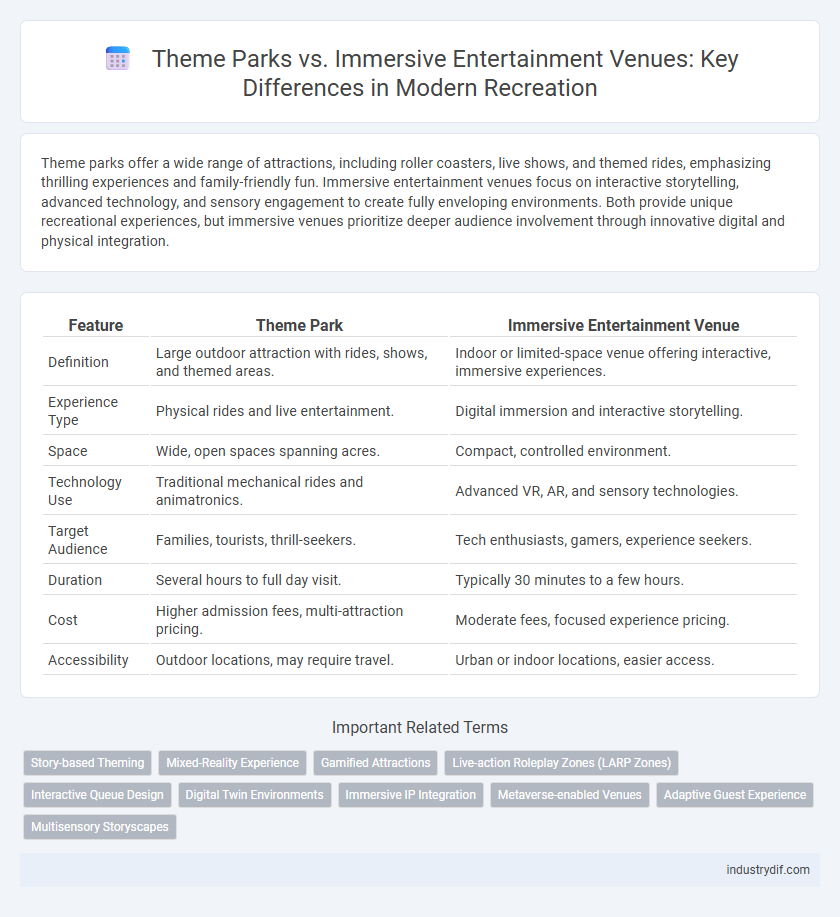 Theme Parks vs. Immersive Entertainment Venues: Key Differences in Modern Recreation
