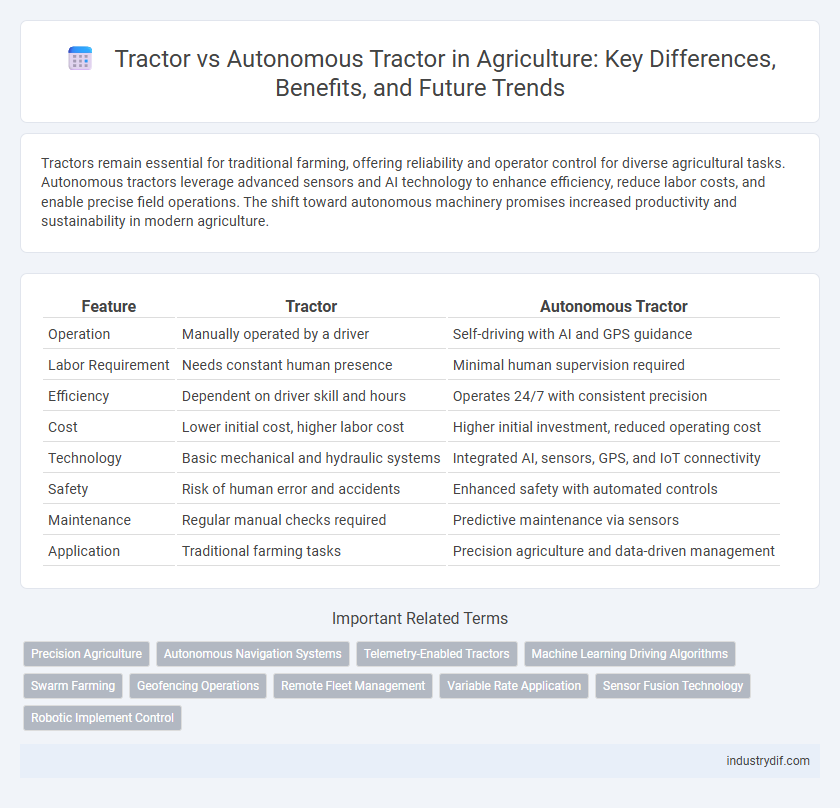 Tractor vs Autonomous Tractor in Agriculture: Key Differences, Benefits, and Future Trends