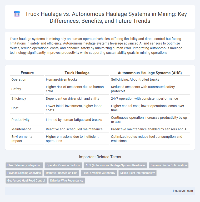 Truck Haulage vs. Autonomous Haulage Systems in Mining: Key Differences, Benefits, and Future Trends