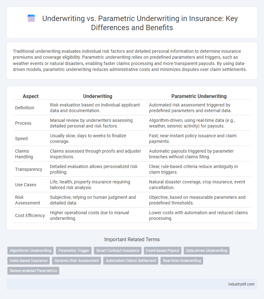 Underwriting vs. Parametric Underwriting in Insurance: Key Differences and Benefits