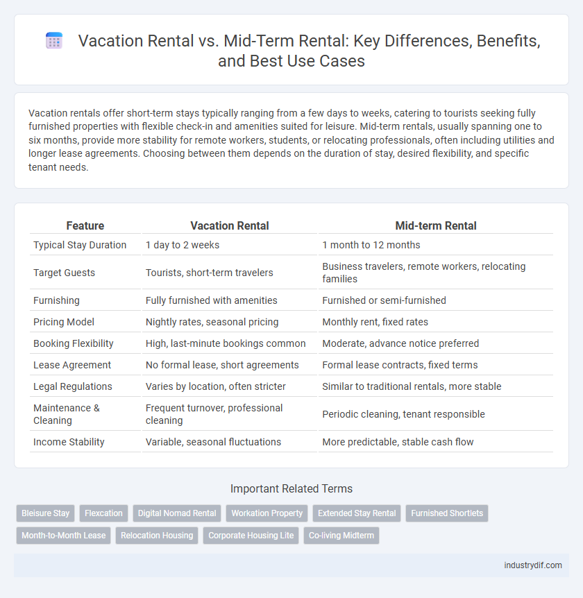 Vacation Rental vs. Mid-Term Rental: Key Differences, Benefits, and Best Use Cases