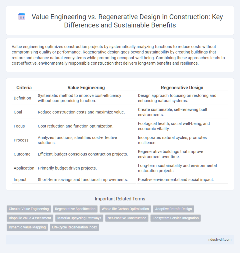 Value Engineering vs. Regenerative Design in Construction: Key Differences and Sustainable Benefits