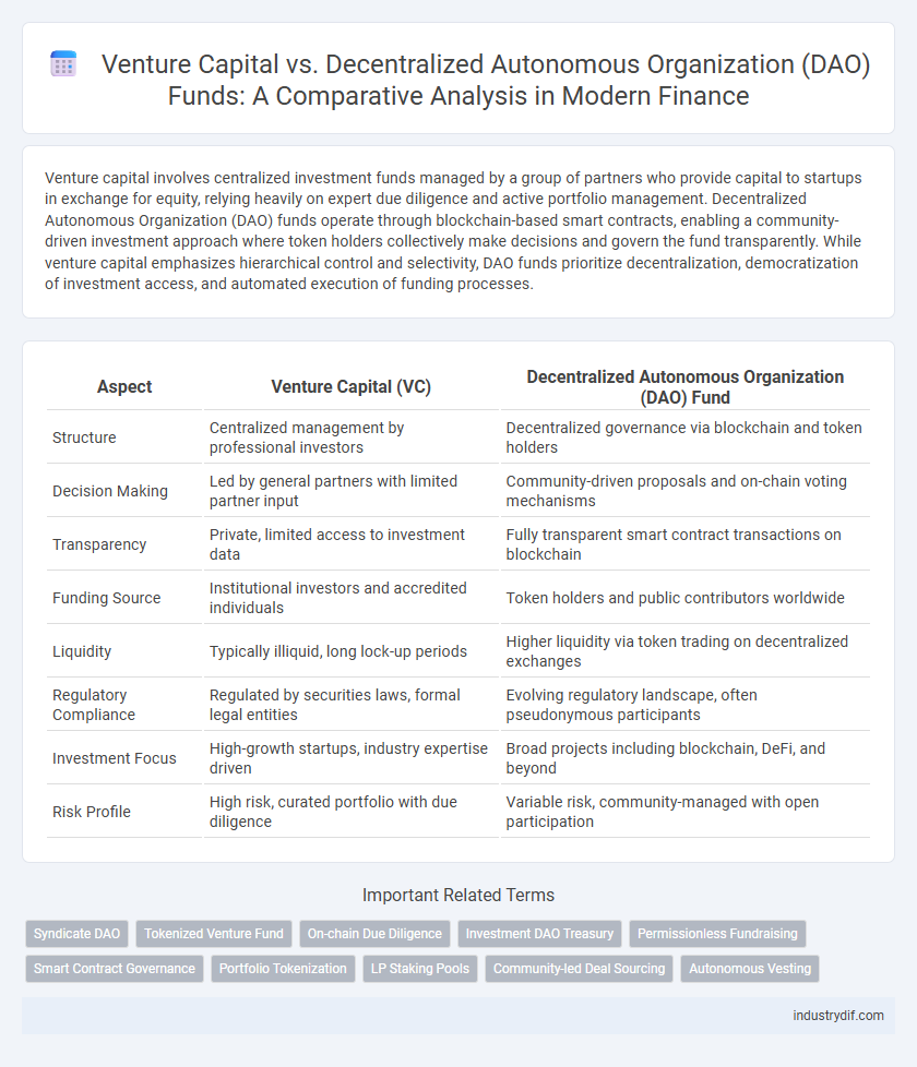 Venture Capital vs. Decentralized Autonomous Organization (DAO) Funds: A Comparative Analysis in Modern Finance