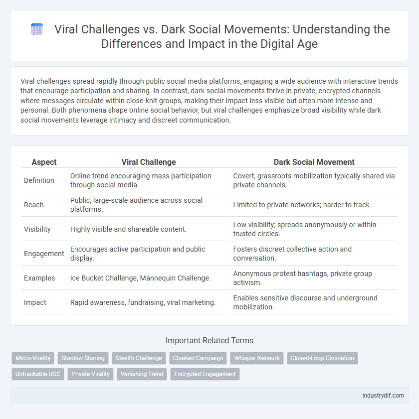 Viral Challenges vs. Dark Social Movements: Understanding the Differences and Impact in the Digital Age