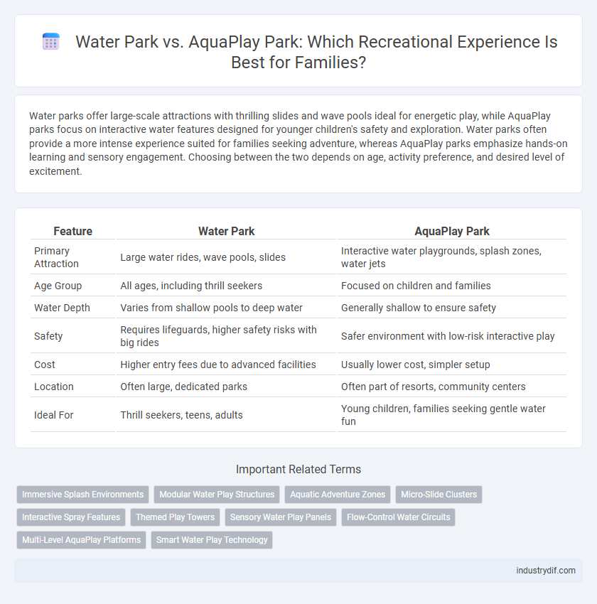 Water Park vs. AquaPlay Park: Which Recreational Experience Is Best for Families?
