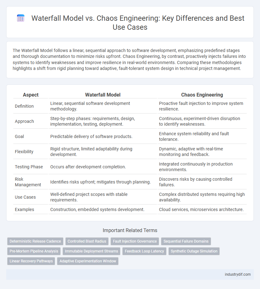 Waterfall Model vs. Chaos Engineering: Key Differences and Best Use Cases